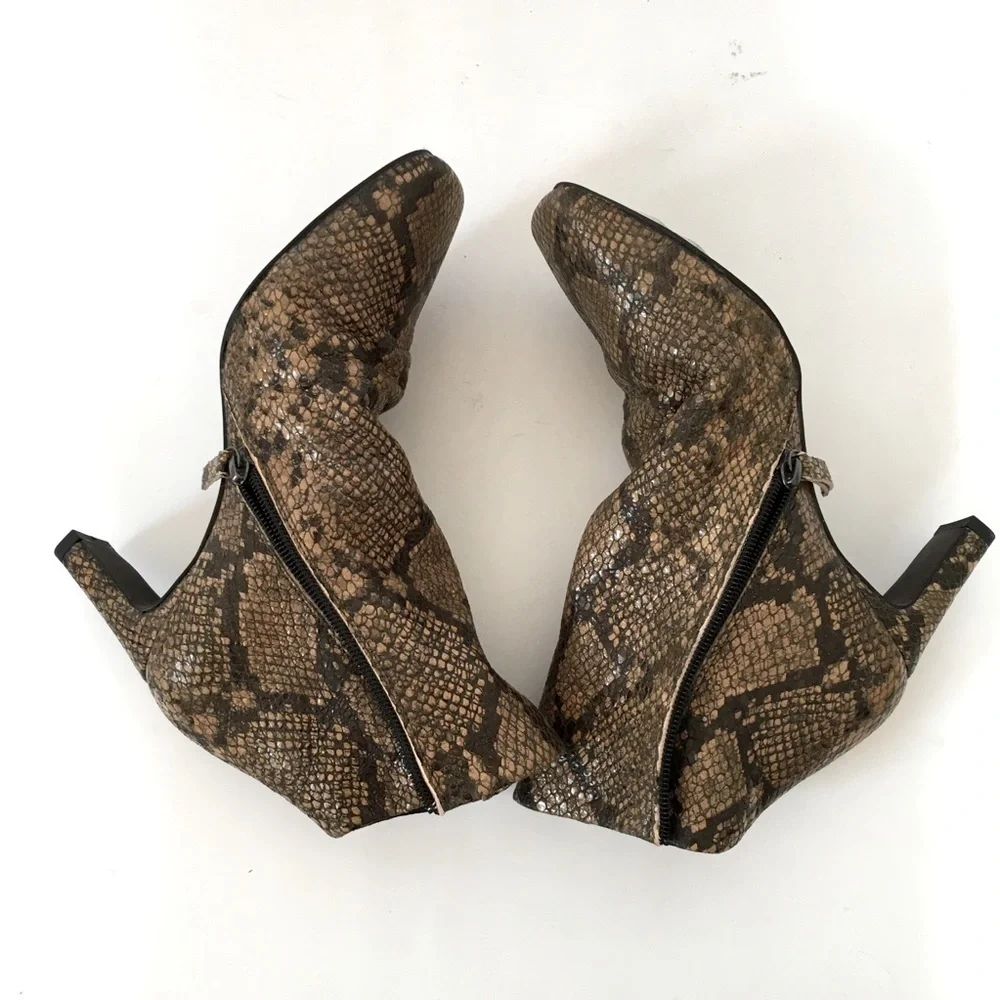 Free People Cybill Heel Brown Leather Ankle Boot